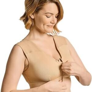 Women's Tan Front Closure Bra